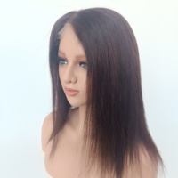 Siap Kirim Wig Kombinasi Ultra 5x5 Thin HD Lace Top Weft Back dengan Silicone Cap untuk Alopecia dan Rambut Rontok, 100% Rambut Asli Eropa Virgin
