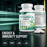LUVVITA OEM Marque Privée Divers Compléments Alimentaires Végétaliens à Base de Vitamine B12 en Capsules 5000mg Halal Vente en Gros Capsules de Vitamine B Complexe