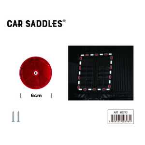 Feux de gabarit horizontaux réfléchissants rouges ZCQR DECO de 6 cm pour la sécurité des remorques et des camions - Product Image 3