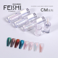 2025 vente en gros caméléon Chrome Pigment poudre Aurora ongles miroir poudre et liquide ongles paillettes vernis à ongles rehausseur
