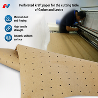 Papier kraft perforé brun 50 g/m² 60 g/m² pour salle de découpe de vêtements, machine de découpe Lectra et Gerber