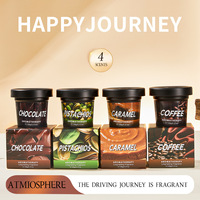 Désodorisant solide pour voiture en plastique FORMBO, version anglaise transfrontalière, 158g, saveurs chocolat et café, pour porte-gobelet, export