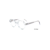 Montures de lunettes optiques rondes Panto en acétate, légères, à monture complète, pour lunettes de prescription quotidiennes, OEM ODM