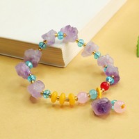 Aiyu Vente en gros Bracelets en pierre brute d'améthyste naturelle, Série Dragon Year Nine Purple Fire, Vente directe usine, Vente flash transfrontalière en direct