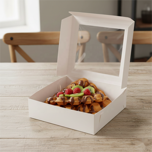 Caja <span class=keywords><strong>de</strong></span> Embalaje Personalizada <span class=keywords><strong>de</strong></span> Lujo para Pasteles <span class=keywords><strong>de</strong></span> Matcha Blancos, Galletas Dulces, Postres, Donas y Galletas con Ventana - Product Image 4
