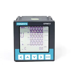 Medidor de potencia digital trifásico Medidor de potencia de panel RS485 Modbus con salida analógica de 4 ~ 20mA de 1 vía