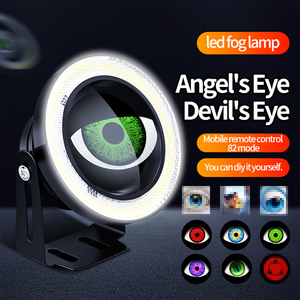 Nueva Bombilla LED Universal de 12V para Faros Antiniebla de Motocicleta y Automóvil, Luz Decorativa <span class=keywords><strong>Ojos</strong></span> de <span class=keywords><strong>Demonio</strong></span>, 82 Modos, Control por Aplicación, <span class=keywords><strong>Ojos</strong></span> de Ángel, 82W - Product Image 3