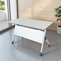 Bureau à domicile, école de réunion, table pliante moderne, table de formation pliante en métal, bureau exécutif, table de conférence pliable