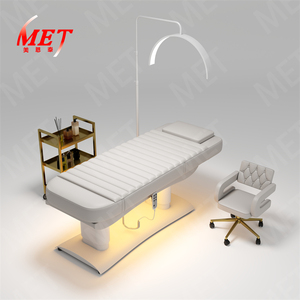 Lit <span class=keywords><strong>de</strong></span> salon moderne en cuir <span class=keywords><strong>rose</strong></span> avec base en or et 4 moteurs pour thérapie cosmétique électrique <span class=keywords><strong>Table</strong></span> <span class=keywords><strong>de</strong></span> <span class=keywords><strong>massage</strong></span> <span class=keywords><strong>de</strong></span> luxe inclinable pour salon <span class=keywords><strong>de</strong></span> beauté avec tabouret - Product Image 5