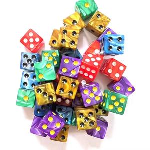 מפעל מותאם אישית קוביות תבנית פנינה אקרילית 16mm18 מ "מ שש בש אביזרים לקוביות שחמט חתיכות שחמט - Product Image 2