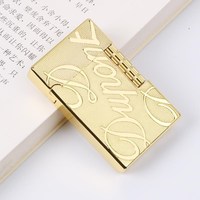 Briquet à silex coulissant latéral rechargeable, sonore et clair, en acier, design créatif et tendance pour hommes, logo personnalisé, vente en gros