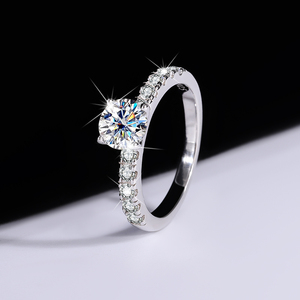 Wholesale Women's 925 Sterling <strong>Silver</strong> <strong>Eternity</strong> <strong>Ring</strong> Trendy Bling Bling Baguette Morganite Rhodium Plated Engagement Wedding Gift - Product Image 2