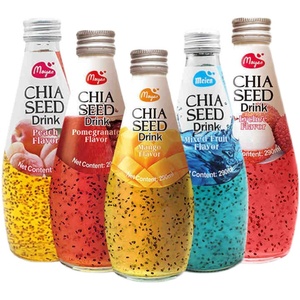 Bebida de Semillas de Chía Meien con Sabores de Frutas, Bebida Dietética Baja en Grasa en Botella de Vidrio de 290 ml, de Tailandia - Product Image 3