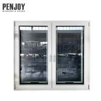 Ventana de Madera Sólida de Roble Blanco PENJOY, Tamaño Personalizado, Acero Inoxidable, Vidrio Templado, para Casa Pasiva u Hotel