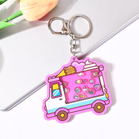 Breloques shaker en acrylique personnalisées imprimées sur mesure, porte-clés shaker en acrylique transparent mignons et personnalisés
