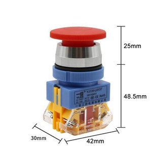 Bouton poussoir d'arrêt d'urgence à tête ronde, série Lay37, 30 mm, sans LED, verrouillage par pression, déverrouillage par rotation - Product Image 3