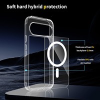 Coque de téléphone transparente antichoc anti-jaunissement magnétique pour Google Pixel 9A 9pro 10 pro XL 10A
