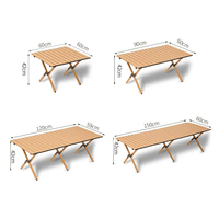 Table de camping pliable robuste en fer, portable pour cuisine extérieure et usage sportif, design Egg Roll