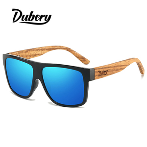 2024 DUBERY nouveau motif zèbre lunettes de soleil en bois pour hommes femmes noir noyer bois polarisé logo personnalisé sport lunettes de soleil <span class=keywords><strong>2023</strong></span> - Product Image 6