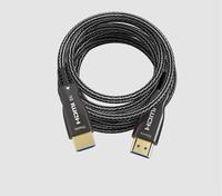 Cable HDMI de Nailon Trenzado Chapado en Oro de 10m 20m 30m 50m 60m 70m 80m 100m, 2.1v 48gbps 8k 4k, Cable de Fibra Óptica HDMI 8k60hz