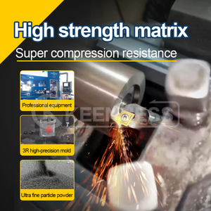 Keenness DCMT11T304-MV CNC nội bộ chuyển công cụ PVD tráng vuông Carbide chèn OEM HRC 45-65 thép cắt - Product Image 6