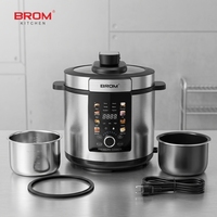 Cuisinière électrique à pression avec logo personnalisé, pour hôtel, avec plusieurs protections, écran LED, corps en acier inoxydable et aluminium