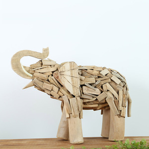 Diskon besar ornamen kayu sorot seni dinding dekoratif hewan patung untuk dijual - Product Image 6