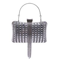 Sac de soirée personnalisé orné de diamants, sac à main à pampilles en strass, sac de maquillage, sac de mode en gros d'usine