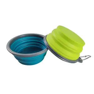 Hot Selling Made In China Multiple Color Available Pet Portable Folding Bowl 350Ml For Dog And Cat