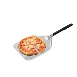 Hot Sale Pizza Peel Set 12X14 Inch Aluminium Pizza Schil Shovel Lengte 35Cm Rvs Pizza Cutter Bakgereedschap