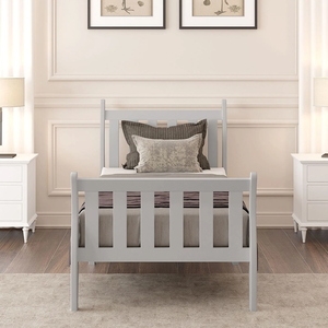 Custom Designed Contemporary <strong>Single</strong> <strong>Size</strong> Solid Wood <strong>Bed</strong> with Storage for Modern Med Bedroom Decor - Product Image 3