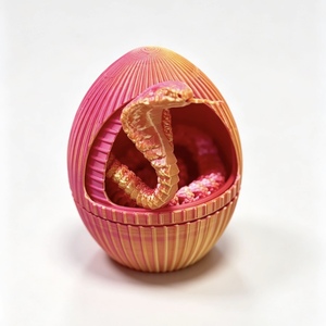 Serpiente Cobra Articulada Impresa en 3D con Huevo, Degradado Bicolor, PLA Sedoso, Juguete Flexible Antiestrés, Adorno de Escritorio, Regalo 22Network - Product Image 3