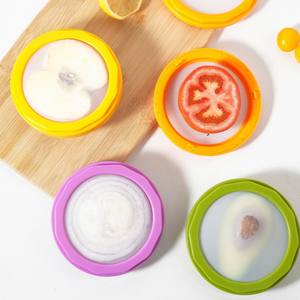 Set 4 çok fonksiyonlu silikon meyve saklama kutuları soğan avokado <span class=keywords><strong>Saver</strong></span> için peynir limonlar mutfak Gadget gıda saklama kabı - Product Image 1
