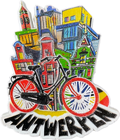 Aimants de réfrigérateur en polyrésine de Belgique, logo personnalisé, Art déco, aimant puissant, forme irrégulière, souvenir, cadeau