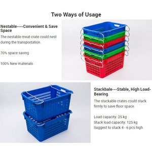 Cajas de Plástico Resistentes y Duraderas para Envíos, Cajas de Plástico para Frutas y Verduras - Product Image 4