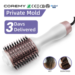 Brosse coiffante à air chaud portable, sèche-cheveux rotatif, ionique, tourmaline, chauffée, baril ovale, ensemble multi-styles, <span class=keywords><strong>Flexstyle</strong></span>, enroulement automatique - Product Image 1