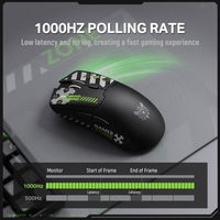 Souris sans fil ONIKUMA DM01 légère, ergonomique, à faible latence, haute résolution, avec autocollants personnalisés DIY