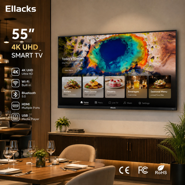 55 Inch 4K Ultra HD Smart Android LED Television Frameless No Frame OEM Custom Wholesale Factory Price Normal WiFi BT