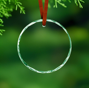 2025 Factory Cheap Wholesale Clear K9 Blank 6.5cm Round Glass Pendants Custom BLANK Crystal Glass Christmas Ornaments
