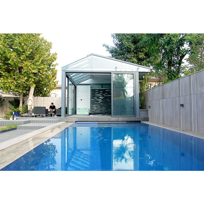 marco de aluminio de Gable terraza bajo-e techo de vidrio para Patio tifón resistente e impermeable
