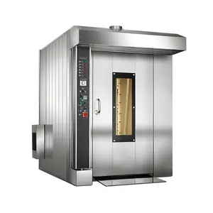 Harga pabrik Gas/listrik/Diesel Rotating oven roti 16 32 64 nampan rotary baking oven Harga kue roti pizza oven ayam