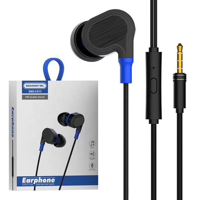 SOMOSTEL Cheapest Auriculares Con Cable Manos Libres Hand Free Audifonos 3.5mm Earphone in Ear Headphone Mobile Phone Wired