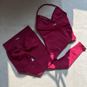 Completo Yoga <span class=keywords><strong>Donna</strong></span> in Spandex/Nylon Senza Cuciture: Top a Maniche Corte e <span class=keywords><strong>Pantaloni</strong></span>/Shorts Sportivi a Vita Alta, Traspiranti e ad Asciugatura Rapida - Offerta Speciale - Product Image 4