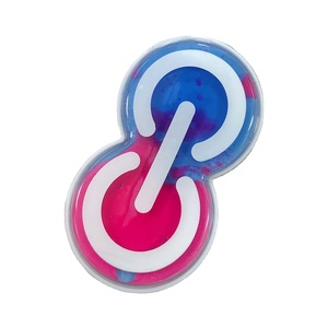 Custom Promotional Liquid PVC Sticker With 2 Color Liquid Inside