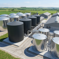 Digesteur anaérobie automatique anti-corrosion Schumann Tank 6000m 316L/Q355B pour biogaz, engrais et déchets organiques
