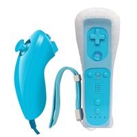 Accesorios para Juegos, Control Remoto 2 en 1 con Nunchuk, Funda de Silicona y Correa para la Muñeca para Consola Wii