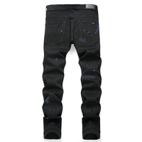 Hip Hop utilitaire Flare pantalon broderie Rivet décoration respirant brodé Patch jean haute rue ODM printemps Collection