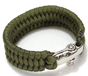 Pulsera de Paracord, Pulsera de Supervivencia para Senderismo, Camping y Escalada, con Grillete de Acero Inoxidable, Paracord de 7 Hilos - Product Image 3