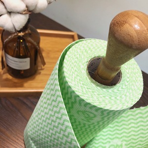 Paño de Limpieza de Cocina Kaka Ma, Rayas Verdes, 140g, Grueso, Antiadherente, Desechable, Rectangular - Product Image 1