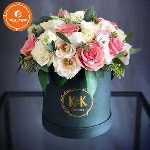 boxen 20x20 Suppliers-Elegante große runde Hut Blumen kasten konservieren Blumen kasten handgemacht für Valentinstag